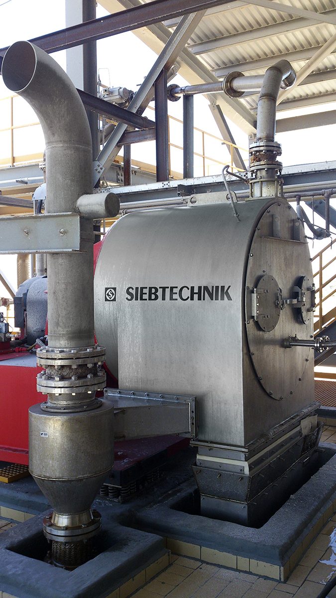 Siebtechnik Tema SHS pusher centrifuge